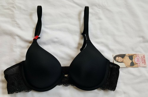 T-Shirt Bra 36A Black Lightly Padded | eBay