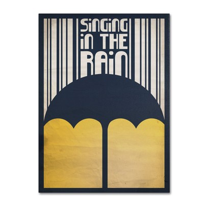 Singing in The Rain by Megan Romo Canvas Wall Artwork, 22 by 32-Inch