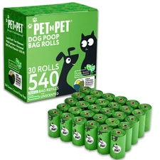 Pet N Pet Poop Bags For Dogs Green 540 Counts Unscented Dog Poop Bag Rolls