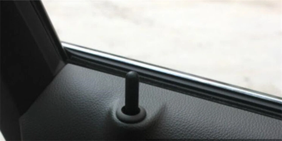 Perilla de bloqueo de puerta de automóvil camión manijas de tracción pasadores fibra de carbono 4 piezas accesorio interior Foto 4 de 4