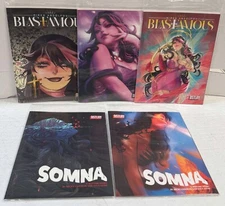 DSTLRY Magazine Sized Comic Book Lot of 5 - Somna #1, Blasfamous #1 Artgerm 2024