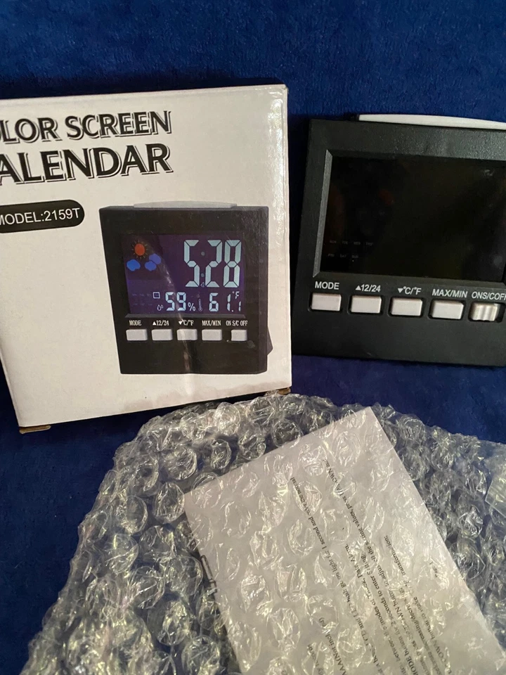 Color Scree Calendar Alarm Clock - Image 4 of 4
