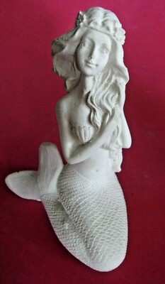 Latex mold of mermaid plaster cement concrete casting rubber mould  5''H X 3'' W