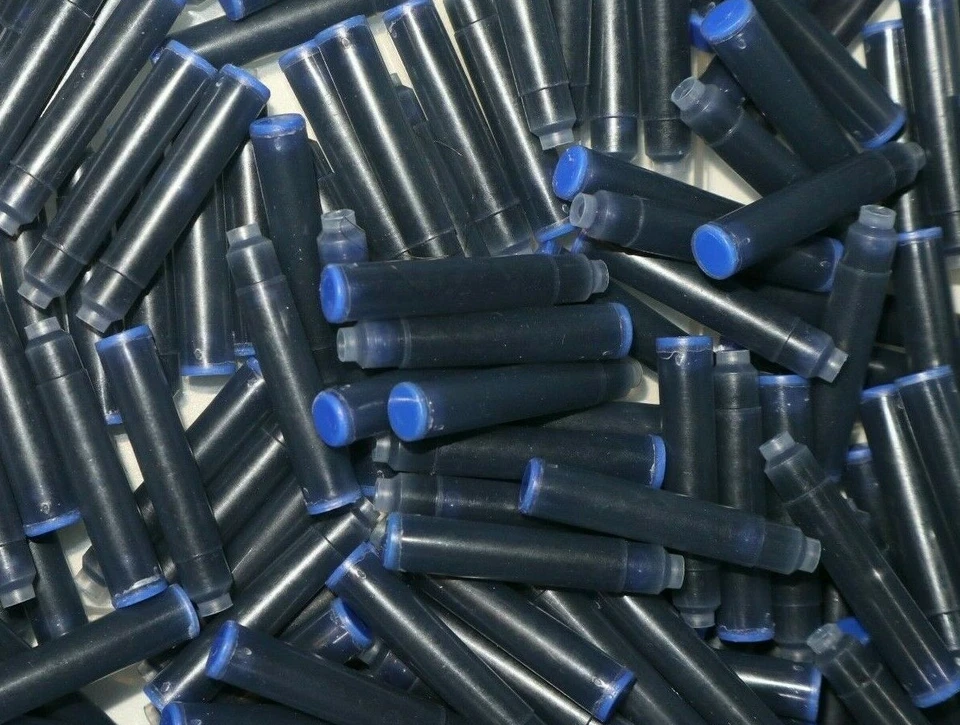 Lot 50 Cartouches Encre Bleue Taille Courte pour Stylo Plume