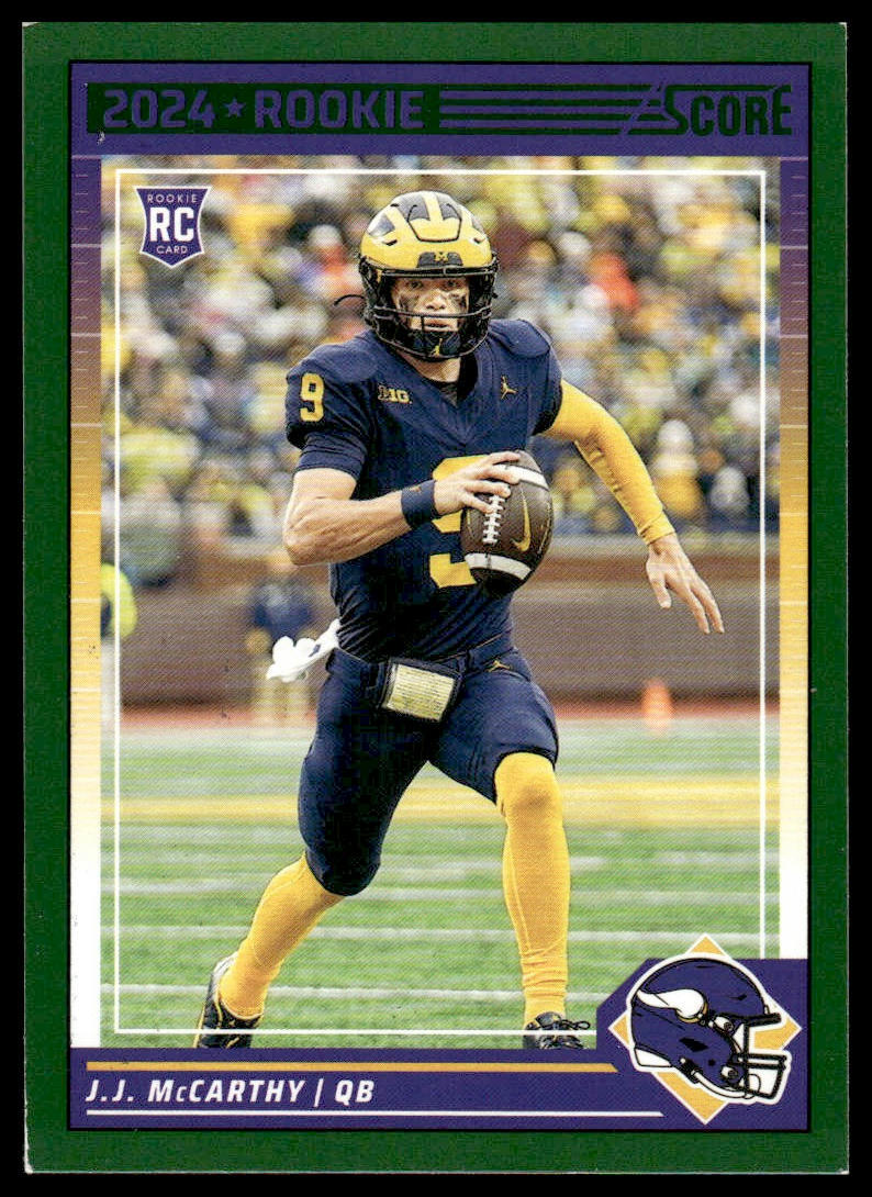 2024 Score #304 J.J. McCarthy Green Minnesota Vikings Rookie