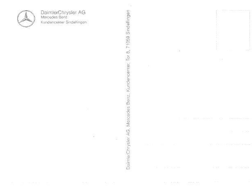 Mercedes-Benz DaimlerChrysler Kundencenter Sindelfingen postcard unposted New - Picture 2 of 2