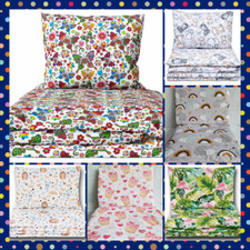 2 or 4 pc COT BEDDING SET DUVET QUILT PILLOW COVERS + FILLING Bed 60x120 70x140