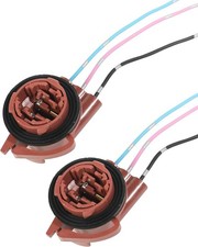 2PCS Pre-Wired Turn Signal and Tail Light Socket Harness, 3156 3157 LED Bulb Ada