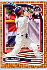 2024 Panini Stars & Stripes USA Baseball - Orange #10 James Tronstein #/75