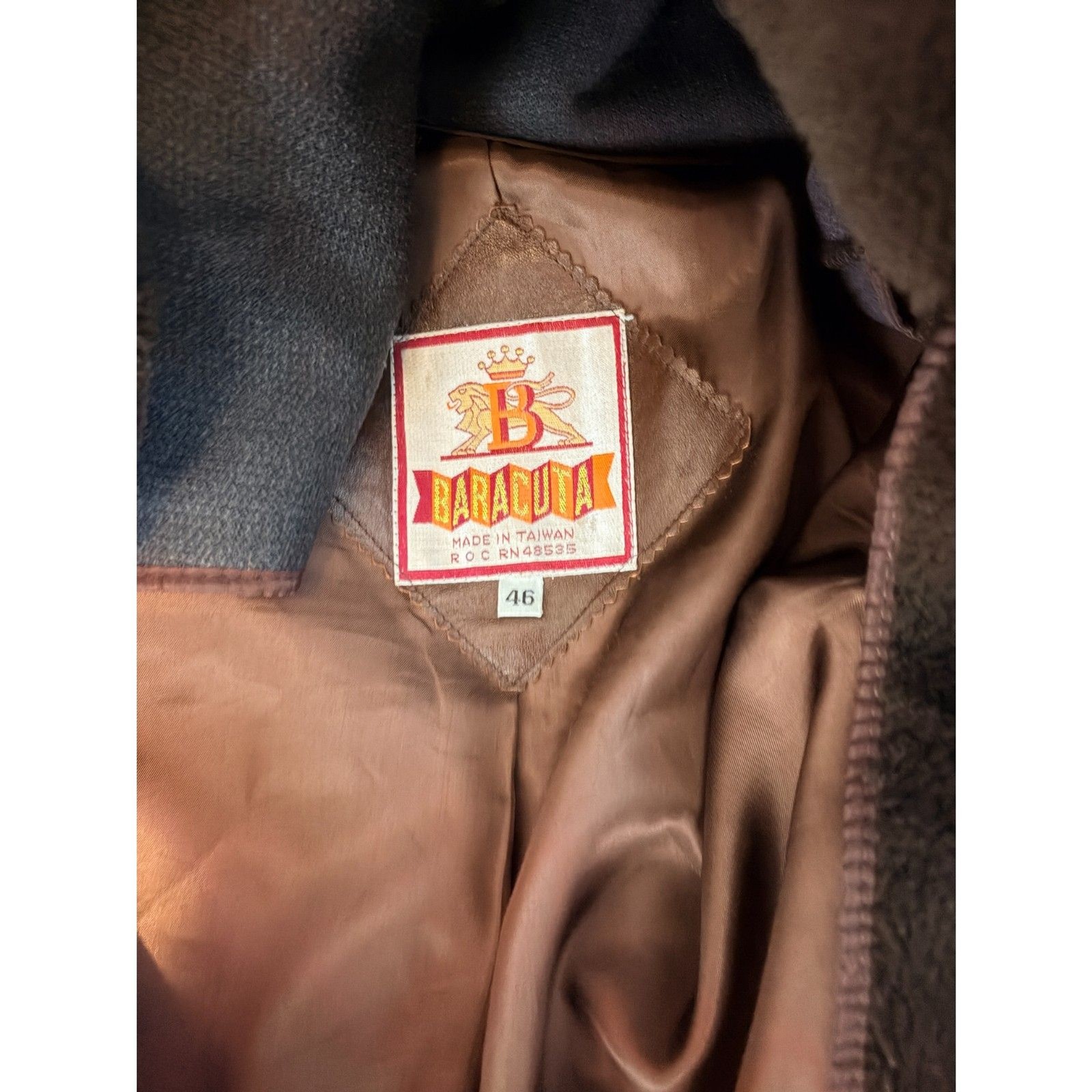 Vintage Baracuta Car Coat Chocolate Brown Men's Size 46 image 4