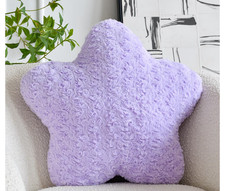 Star Pillow 19.7" Star Shaped Plush Pillow for Couch Bed Sofa Purple New