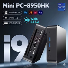 Mini PC Gaming Intel Core i9 8950HK/ i3 6100U, Wind 11 16 Go DDR4, SSD PC de Jeu