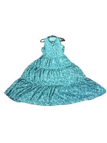 NEU Calvin Klein Damen Stufen langes Maxi Garten Sommerkleid Boho grün Größe 12 - Bild 2 von 10