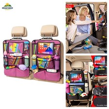 Helteko Backseat Car Organizer, Kick Mats Back Seat Protector with Touch Screen