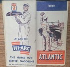 1950s ATLANTIC HI-ARC GAS Road Map OHIO Columbus Cincinnati Cleveland Youngstown — photo 1