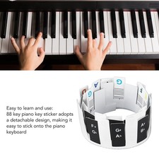 Removable 88 Key Piano Keyboard Note Labels Colorful Notes Guide Letters Sticker