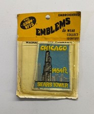 Vintage Chicago Sears Tower Patch Souvenir Embroidered Travel Patch NOS w/ Card