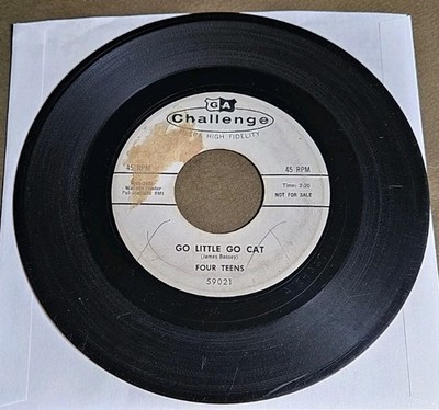 Four Teens Go Little Go Cat / Spark Plug 1958 Promo Challenge 7'' Vinyl Record 