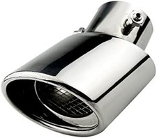 Polished Stainless Steel Exhaust Tail Exterior Rear Size: CurvedColor: Silver