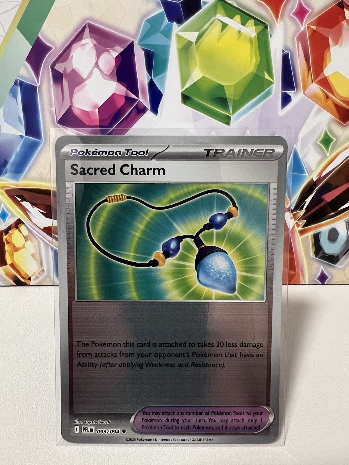 Sacred Charm 093/094 Uncommon Reverse Holo - Pokemon TCG Phantasmal Flames - NM