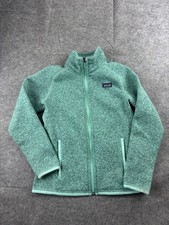 Patagonia Aqua Heather Better Sweater Zip Up Fleece Pullover Youth L 12 SEE
