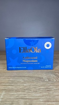 EllaOla Unflavored Magnesium Daily Supplement for Kids, 30 Sachets - New