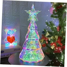  Illuminated Table Lamp, USB Plug-in Colorful Glow Lamp, Rainbow Christmas Tree