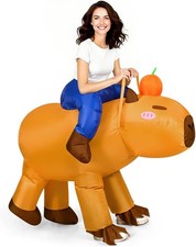 Capybara Costume for Adults Men Women, Funny Inflatable Ride 59 74 IN