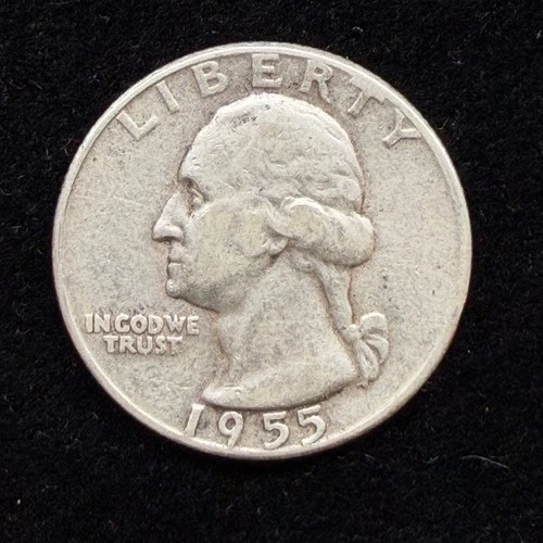 90% Silver - 1955 Washington Quarter  - 14-3