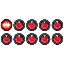 Red 34round Led Bullet Clearance Side Marker Lights For Truck Trailer Boat New