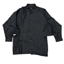 562 Comme Des Garcons 90s asymmetry docking shirt vintage rare black polyester