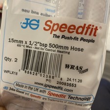 Speedfit 15mm X 1/2 BSP 500mm Flexi Hose -pack Of 2