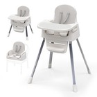 Portable Baby Highchair Months Infants & Toddlers W/ 5 Point Harness Convertible