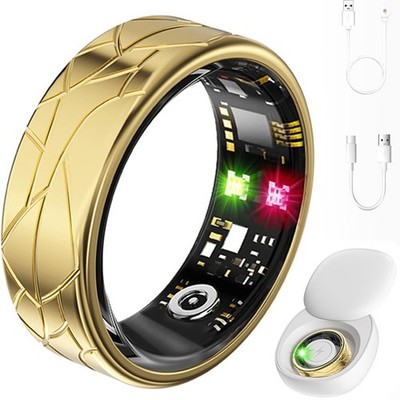Smart Ring Fitness Tracker Sleep Tracking Heart Rate Monitor Pedometer, Water...
