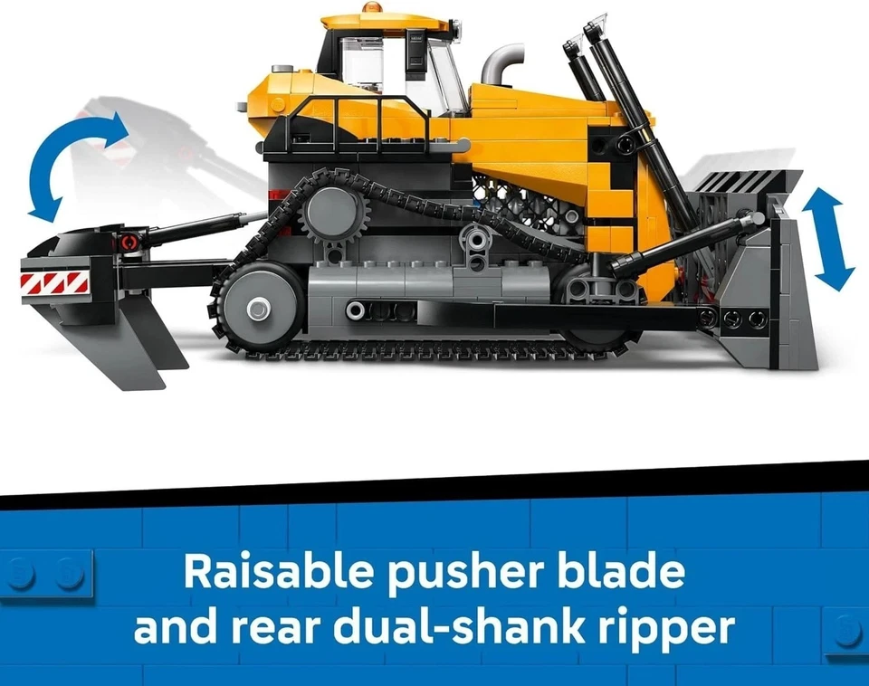 LEGO City Bulldozer Amarillo Sitio de Construcción Juguete de Construcción para Niños, Edades 8+, NUEVO Foto 4 de 4