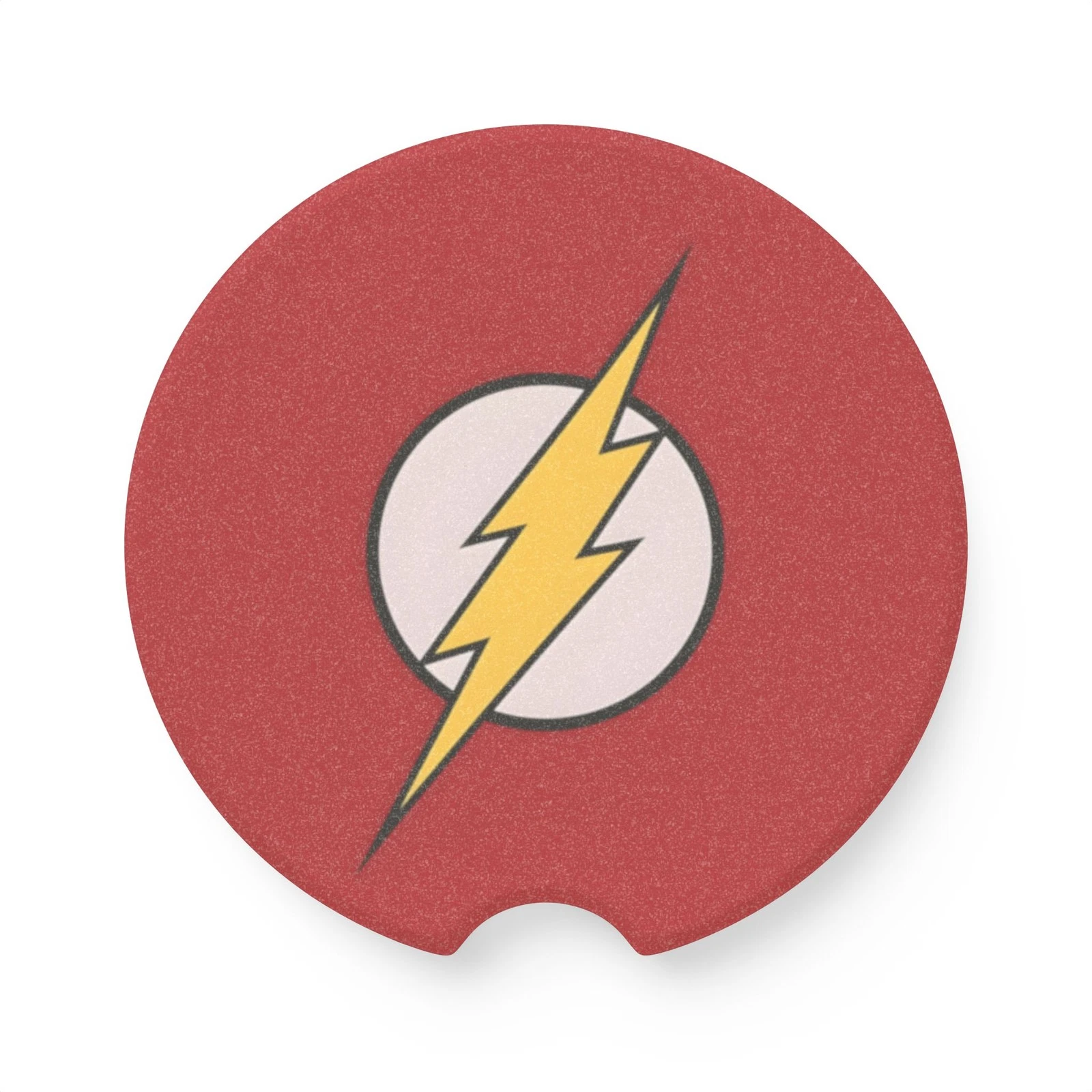 The Flash Logo Soapstone Car Coaster – DC Comics Cup Holder Insert for Car