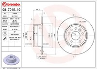 2X Bremsscheibe Hinten Brembo 08701510 FÜR Opel Bremsscheiben Scheibenbremse