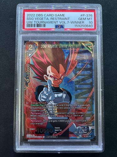SSG Vegeta Divine Restraint WINNER dragon Ball Super PSA 10