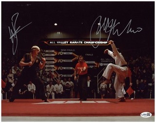 William Zabka & Ralph Macchio Autographed 11x14 Photo The Karate Kid JSA COA
