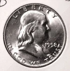 1958-D Franklin Half Dollar, Gem BU #3000