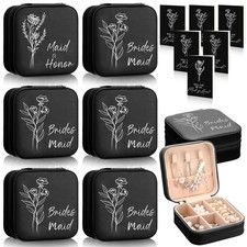 6 Sets Bridesmaid Proposal Gifts Jewelry Travel Bridesmaid Boxes Gifts Weddin...