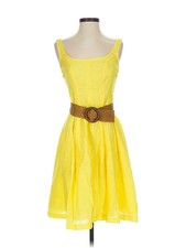 Nine West Women Yellow Casual Dress 2