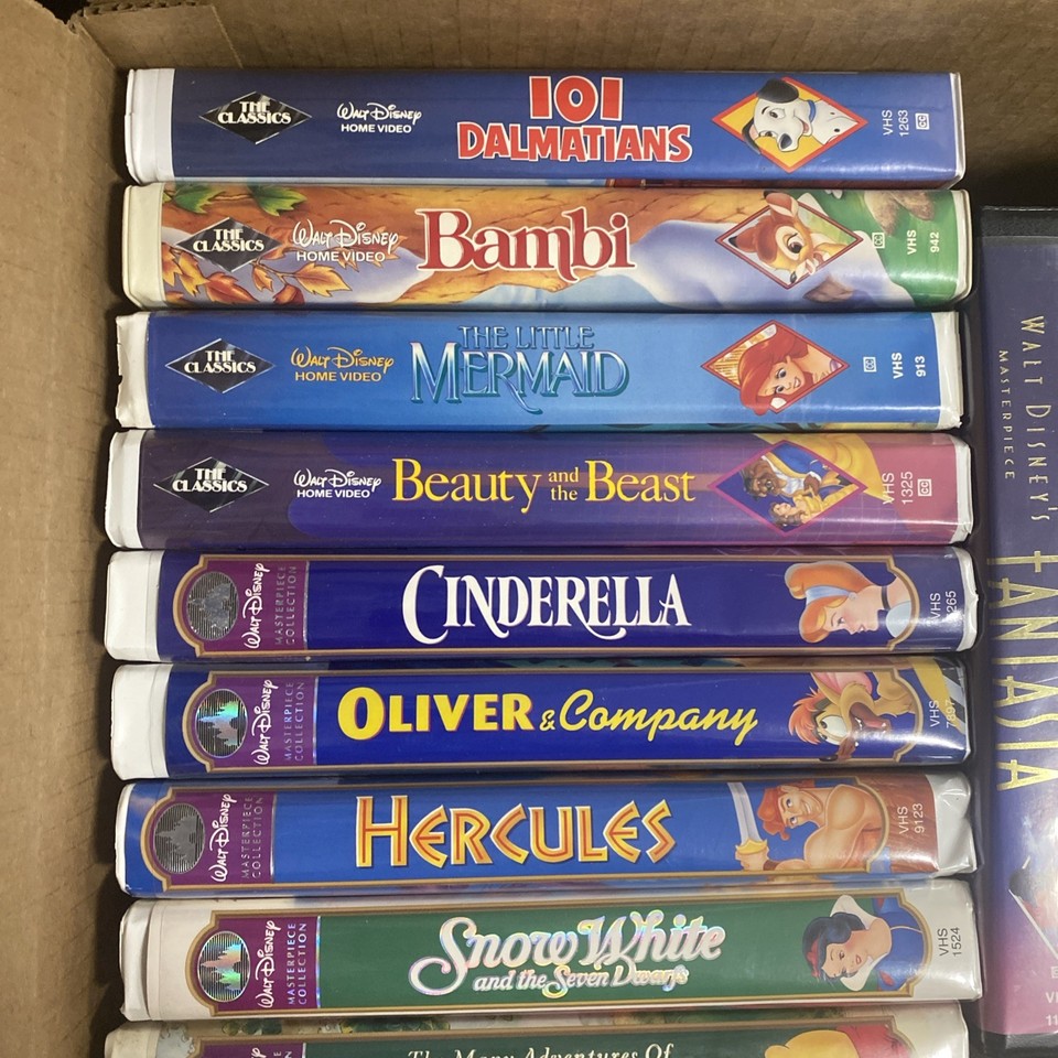 Disney Black Diamond The Classics VHS Masterpieces Vintage Lot Of 24