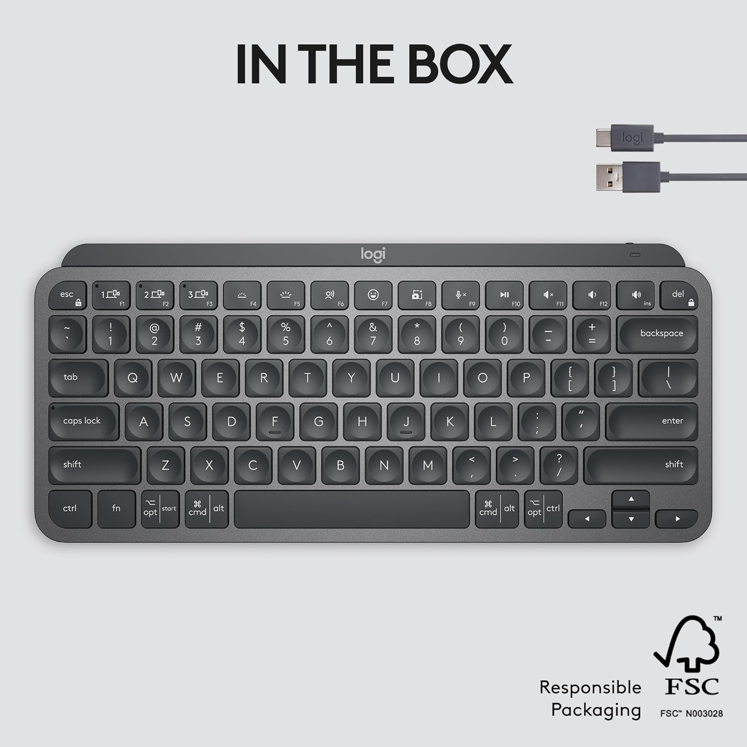 Logitech MX Keys Mini Minimalist Wireless Illuminated Keyboard