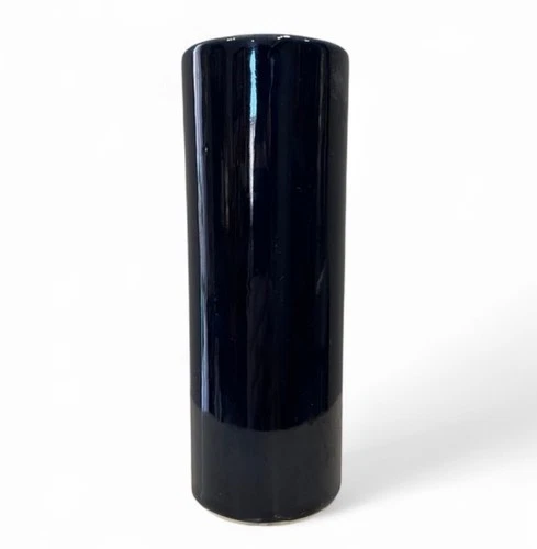 Vintage McCoy Pottery Dark Blue Cylinder Art Deco Bud Vase #676 USA 5.75” Tall