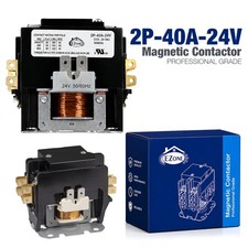 HVAC Contactor Air Conditioner 2 Pole 40 Amp 24 Volt Coil Co Style: 2P 40A24V