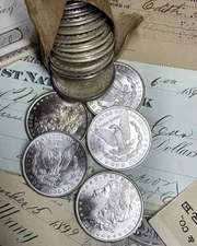 Lot of 5 1878-1893 CC Morgan American Silver Dollars - Uncirculated Mixed Dates