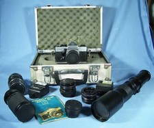 VINTAGE  PRAKTICA  MTL 5  CAMERA  AND  ACCESSORIES