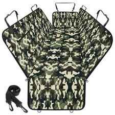 Waterproof Dog Car Seat Cover for Back Seat, Pet Hammock- S, Camouflage