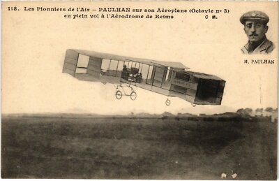 PC AVIATION PILOT AVIATOR PAULHAN AÉROPLANE (a54818)